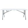 Folding Garden Table White 180x72x72 cm HDPE