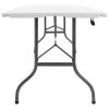 Folding Garden Table White 180x72x72 cm HDPE