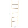 Towel Ladder with 5 Rungs 170 cm Bamboo