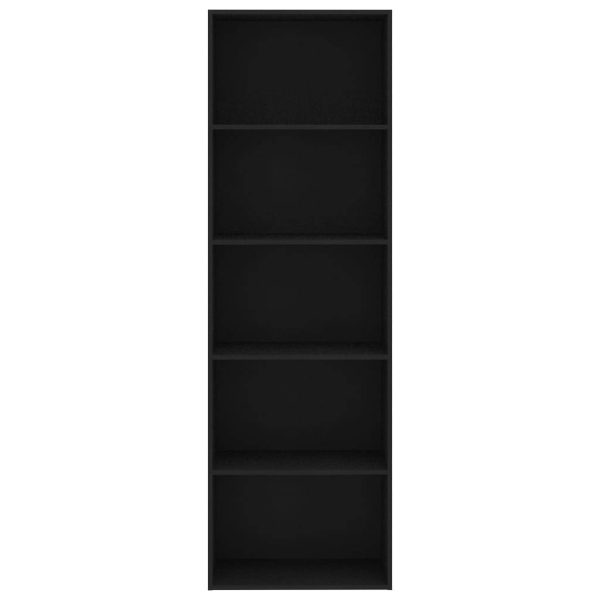 2-Tier Book Cabinet – 60x30x189 cm, Black