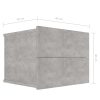 Costessey Bedside Cabinet 40x30x30 cm Engineered Wood – Concrete Grey, 1