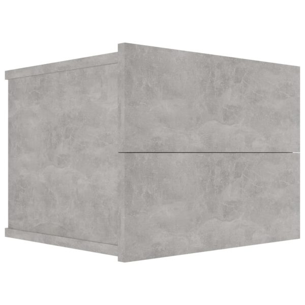 Costessey Bedside Cabinet 40x30x30 cm Engineered Wood – Concrete Grey, 1