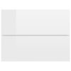 Costessey Bedside Cabinet 40x30x30 cm Engineered Wood – High Gloss White, 1