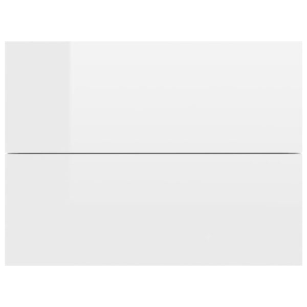 Costessey Bedside Cabinet 40x30x30 cm Engineered Wood – High Gloss White, 1