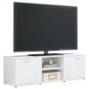 Cramlington TV Cabinet 120x34x37 cm Engineered Wood – High Gloss White