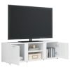 Cramlington TV Cabinet 120x34x37 cm Engineered Wood – High Gloss White