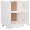 Bottom Cabinet High Gloss White 60x46x81.5 cm Engineered Wood