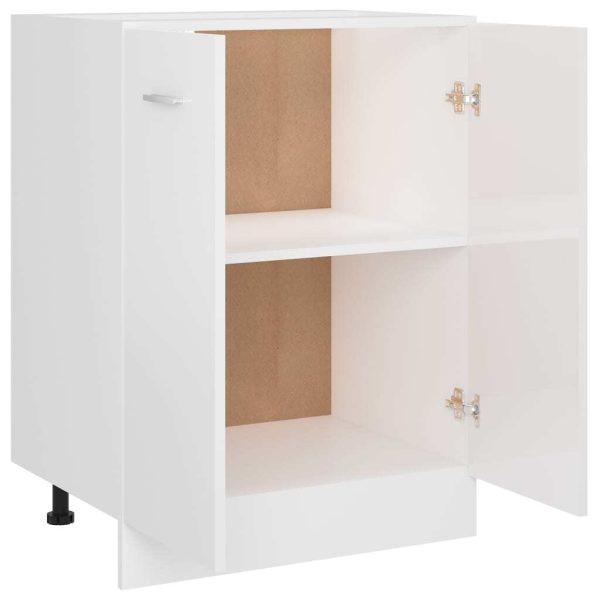 Bottom Cabinet High Gloss White 60x46x81.5 cm Engineered Wood