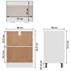 Bottom Cabinet High Gloss White 60x46x81.5 cm Engineered Wood