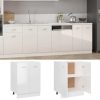 Bottom Cabinet High Gloss White 60x46x81.5 cm Engineered Wood