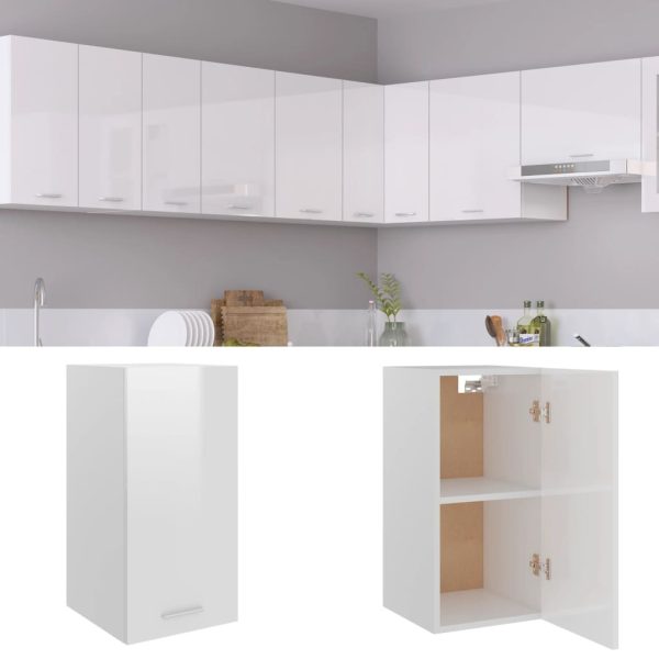 Hanging Cabinet High Gloss White 29.5x31x60 cm Chipboard