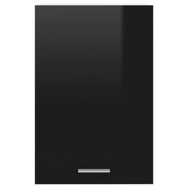 Hanging Cabinet High Gloss Black 39.5x31x60 cm Chipboard