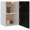 Hanging Cabinet High Gloss Black 39.5x31x60 cm Chipboard