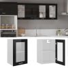 Hanging Glass Cabinet High Gloss Black 40x31x60 cm Chipboard