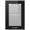 Hanging Glass Cabinet High Gloss Black 40x31x60 cm Chipboard