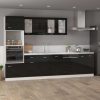 Hanging Glass Cabinet High Gloss Black 40x31x60 cm Chipboard