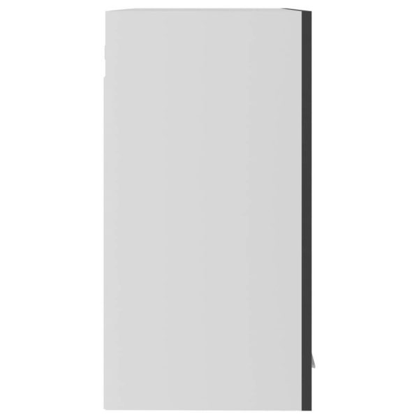 Hanging Glass Cabinet Grey 60x31x60 cm Chipboard