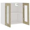 Hanging Glass Cabinet Sonoma Oak 60x31x60 cm Chipboard