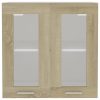 Hanging Glass Cabinet Sonoma Oak 60x31x60 cm Chipboard
