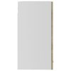 Hanging Glass Cabinet Sonoma Oak 60x31x60 cm Chipboard
