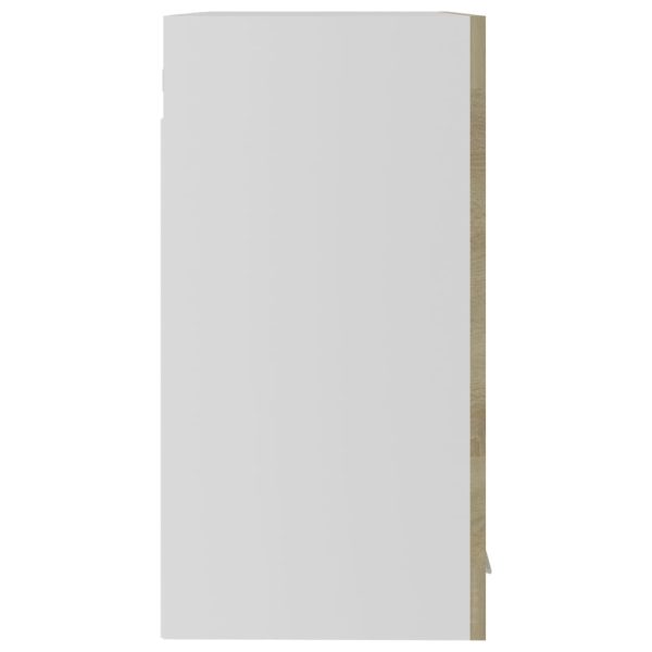 Hanging Glass Cabinet Sonoma Oak 60x31x60 cm Chipboard