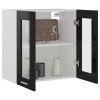 Hanging Glass Cabinet High Gloss Black 60x31x60 cm Chipboard