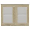 Hanging Glass Cabinet Sonoma Oak 80x31x60 cm Chipboard