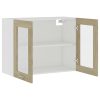 Hanging Glass Cabinet Sonoma Oak 80x31x60 cm Chipboard