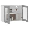 Hanging Glass Cabinet Concrete Grey 80x31x60 cm Chipboard