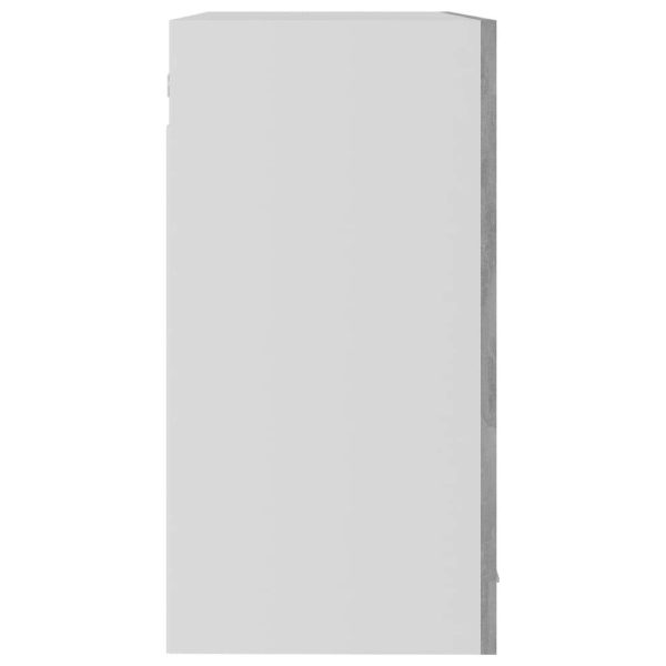 Hanging Glass Cabinet Concrete Grey 80x31x60 cm Chipboard