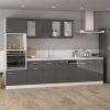 Hanging Glass Cabinet High Gloss Grey 80x31x60 cm Chipboard