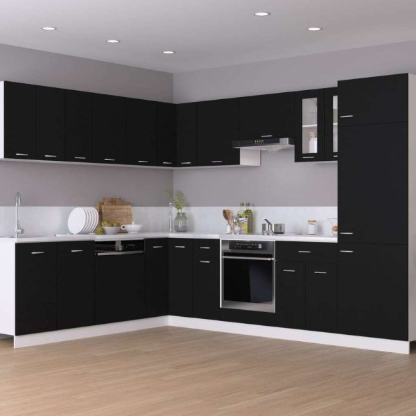 Hanging Cabinets 2 pcs Black 50x31x60 cm Chipboard