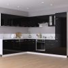 Hanging Cabinets 2 pcs High Gloss Black 50x31x60 cm Chipboard