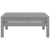 Garden Footstool Solid Pinewood – Grey