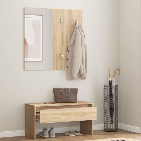 Hallway Furniture Set Engineered Wood – Sonoma oak