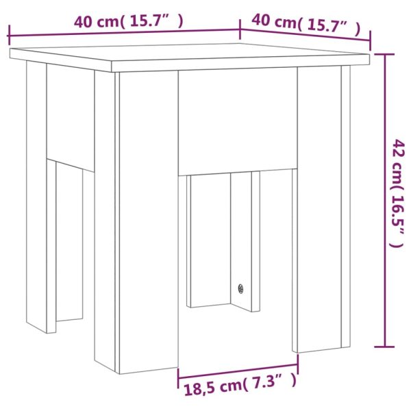Coffee Table 40x40x42 cm Engineered Wood – Sonoma oak