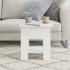 Coffee Table 40x40x42 cm Engineered Wood – High Gloss White