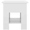 Coffee Table 40x40x42 cm Engineered Wood – High Gloss White