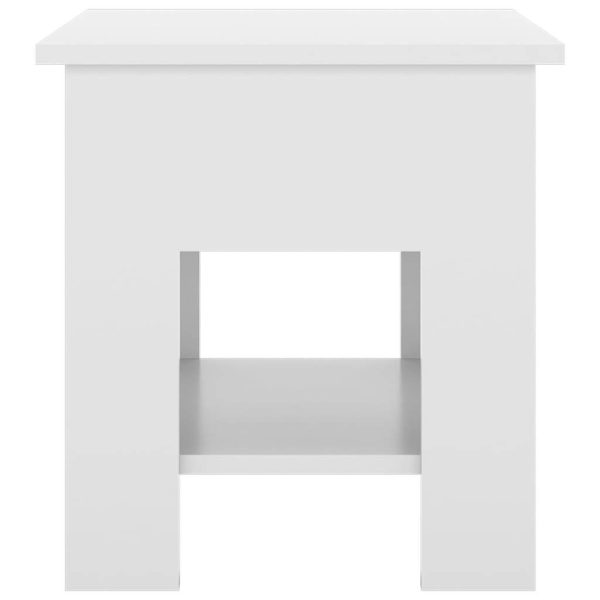 Coffee Table 40x40x42 cm Engineered Wood – High Gloss White