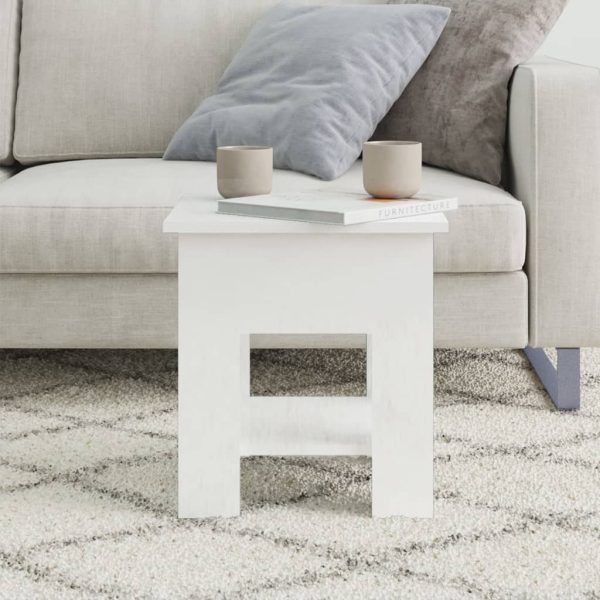 Coffee Table 40x40x42 cm Engineered Wood – High Gloss White