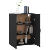 Hanging Cabinet 69.5x34x90 cm Engineered Wood – Black