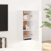 Hanging Cabinet 35x34x90 cm Engineered Wood – High Gloss White