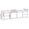 Bishopstoke TV Cabinet 176x37x47.5 cm Solid Wood Pine
