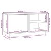 TV Cabinet 80x35x40.5 cm Solid Wood Pine