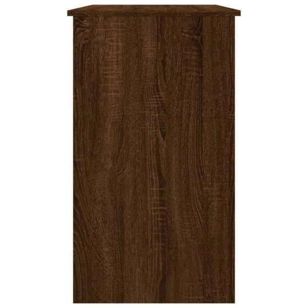 Desk 90x45x76 cm Engineered Wood – Brown Oak