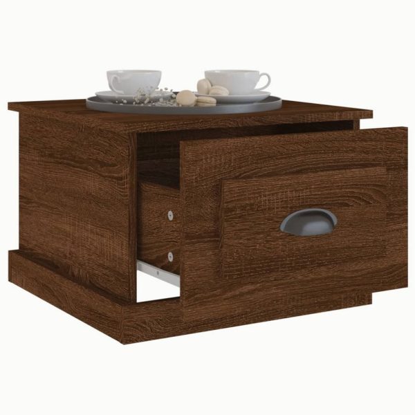 Coffee Table 50x50x35 cm Engineered Wood – Brown Oak