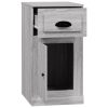 Side Cabinet with Drawer 40x50x75 cm Engineered Wood – Grey Sonoma