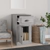 Side Cabinet with Drawer 40x50x75 cm Engineered Wood – Grey Sonoma