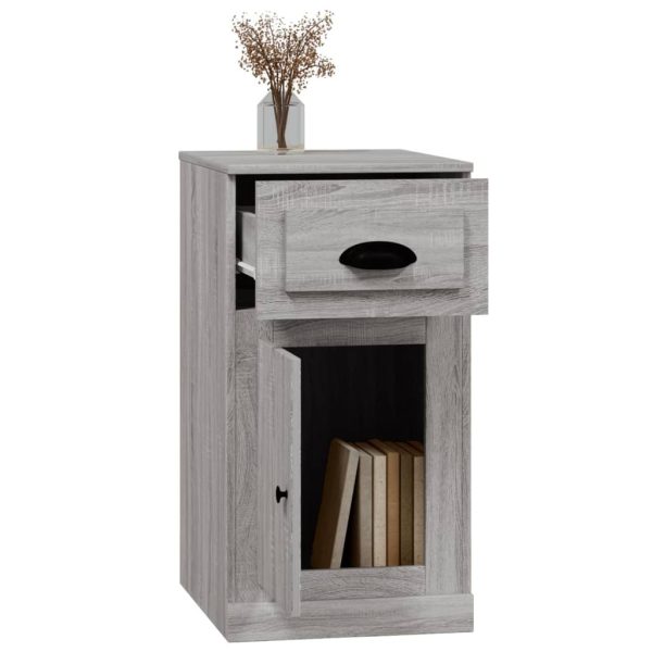 Side Cabinet with Drawer 40x50x75 cm Engineered Wood – Grey Sonoma