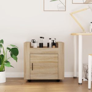Desk Trolley 60x45x60 cm Engineered Wood – Sonoma oak